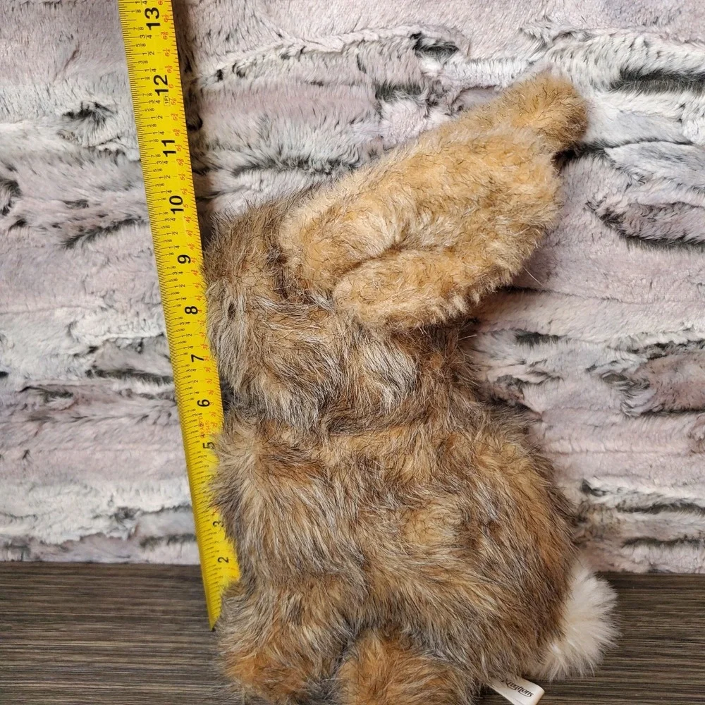 Kathy's Kreations Fuzzy Brown Easter Bunny Cottontail Rabbit Made in USA Big Ear